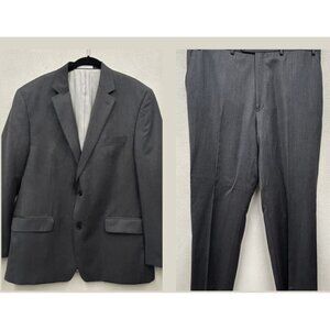 Michael Kors Men’s 2-Piece Wool Suit 44R Blazer Jacket Pants 37x30 Gray Formal
